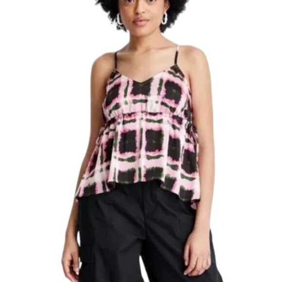 Plaid Camisole Tank Top | Future Collective |Small - Picture 2 of 13